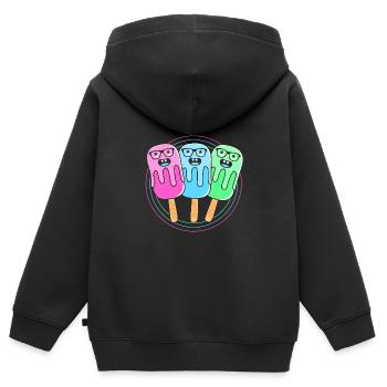 Pool Party - Kinder Premium Organic Zip Hoodie - Schwarz - Hinten - AI Model Kid Male (0cm)