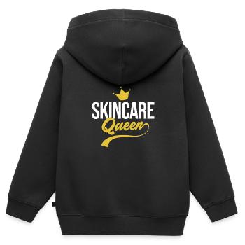 Kosmetikerin - Kinder Premium Organic Zip Hoodie - Schwarz - Hinten - AI Model Kid Male (0cm)