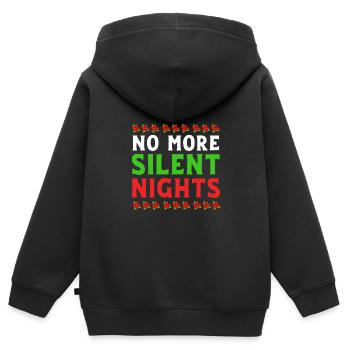 Weihnachten Gender Reveal Neugeborenes Babysprüche - Kinder Premium Organic Zip Hoodie - Schwarz - Hinten - AI Model Kid Male (0cm)