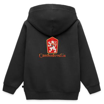 Tschechien Geschichte Slowakei patriotisch - Kinder Premium Organic Zip Hoodie - Schwarz - Hinten - AI Model Kid Male (0cm)
