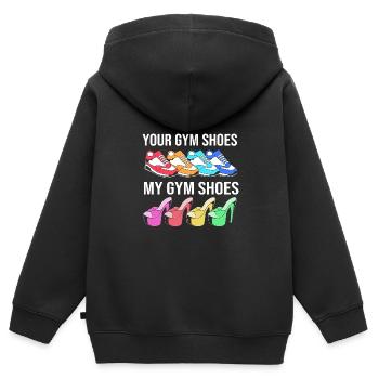Pole Dance - Kinder Premium Organic Zip Hoodie - Schwarz - Hinten - AI Model Kid Male (0cm)