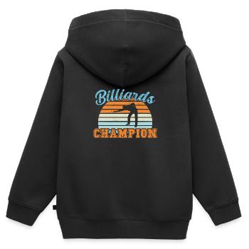 Billiards Champion / Billiard Snooker - Kids Premium Organic Zip-up Hoodie - black - Back - AI Model Kid Male (0cm)