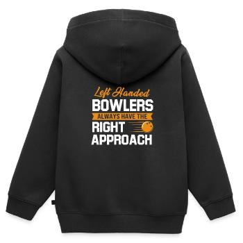 Bowlen Bowler Bowling Kegel Bowlingkugel - Kinder Premium Organic Zip Hoodie - Schwarz - Hinten - AI Model Kid Male (0cm)