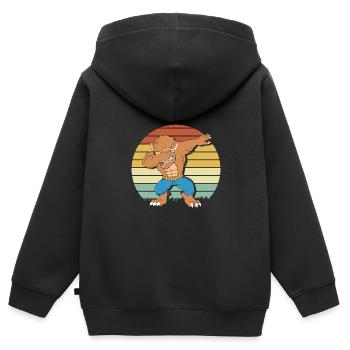 Werwolf - Kinder Premium Organic Zip Hoodie - Schwarz - Hinten - AI Model Kid Male (0cm)