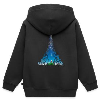 Rocket dreams - Kinder Premium Organic Zip Hoodie - Schwarz - Hinten - AI Model Kid Male (0cm)