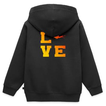 Scuba Diver Plongeurs Plongée Diver Scuba Divers - Sweat Premium à capuche zippé enfant bio - noir - Dos - AI Model Kid Male (0cm)