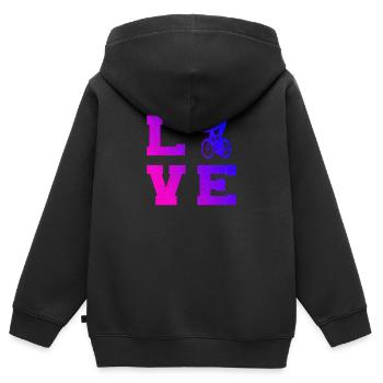 Vélo de route pour femmes Vélo de course Cyclisme sur route pour hommes - Sweat Premium à capuche zippé enfant bio - noir - Dos - AI Model Kid Male (0cm)