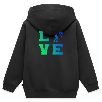 Patins à roulettes Patin à roulettes Patin à roulettes - Sweat Premium à capuche zippé enfant bio - noir - Dos - AI Model Kid Male (0cm)