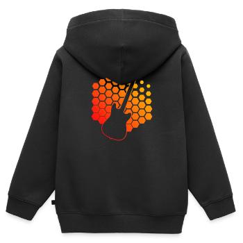 Guitar Player Gitarrist Gitarre Guitar Herren - Kinder Premium Organic Zip Hoodie - Schwarz - Hinten - AI Model Kid Male (0cm)
