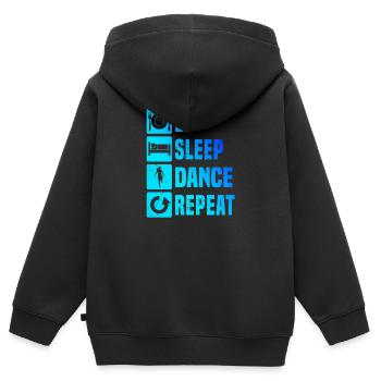 Shuffle Girl Shuffle Boy Shuffledancer - Sweat Premium à capuche zippé enfant bio - noir - Dos - AI Model Kid Male (0cm)