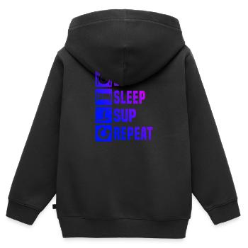 Stand up Paddleboard Hommes Stand up Paddle - Sweat Premium à capuche zippé enfant bio - noir - Dos - AI Model Kid Male (0cm)