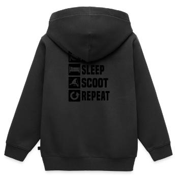 Scooter Scooter Stunt Pour Hommes Stunt Roller - Sweat Premium à capuche zippé enfant bio - noir - Dos - AI Model Kid Male (0cm)