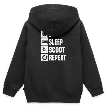 Stunt Roller Stunt Scooter Scooter Cascadeur Femme - Sweat Premium à capuche zippé enfant bio - noir - Dos - AI Model Kid Male (0cm)