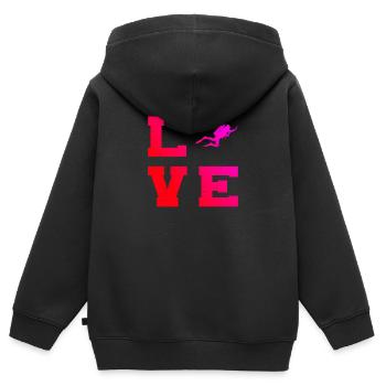 Scuba Tauchen Diving Scuba Taucher Scuba Diver - Kinder Premium Organic Zip Hoodie - Schwarz - Hinten - AI Model Kid Male (0cm)
