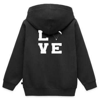 Parapente Parapente Parapente - Sweat Premium à capuche zippé enfant bio - noir - Dos - AI Model Kid Male (0cm)