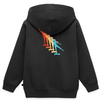 Krafttraining Aerobic Körpergymnastik Fitness - Kinder Premium Organic Zip Hoodie - Schwarz - Hinten - AI Model Kid Male (0cm)