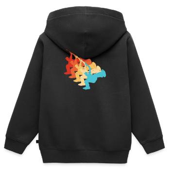 Bboy Breakdance Herren Hiphop Break Dance - Kinder Premium Organic Zip Hoodie - Schwarz - Hinten - AI Model Kid Male (0cm)