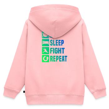 Wushu Kung Fu Damen Kungfu Herren Kampfsport - Kinder Premium Organic Zip Hoodie - Rosa - Hinten - AI Model Kid Female (0cm)