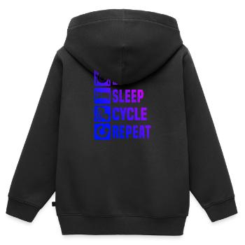 Road Bike Road Cyclist Road Bike Road Cycling - Kids Premium Organic Zip-up Hoodie - black - Back - AI Model Kid Male (0cm)