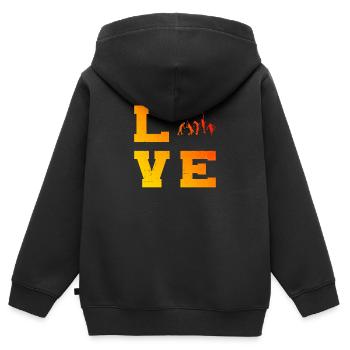 Damen Tennisspielen Tennisspieler Tennis spielen - Kinder Premium Organic Zip Hoodie - Schwarz - Hinten - AI Model Kid Male (0cm)