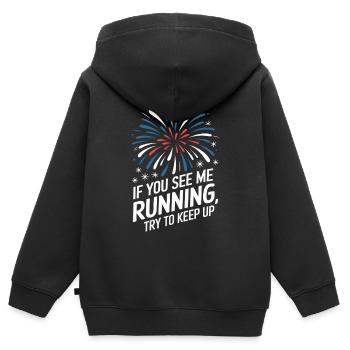 Pyrotechniker Feuerwerk Pyrotechnik - Kinder Premium Organic Zip Hoodie - Schwarz - Hinten - AI Model Kid Male (0cm)