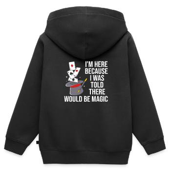 Sorcier - Sweat Premium à capuche zippé enfant bio - noir - Dos - AI Model Kid Male (0cm)