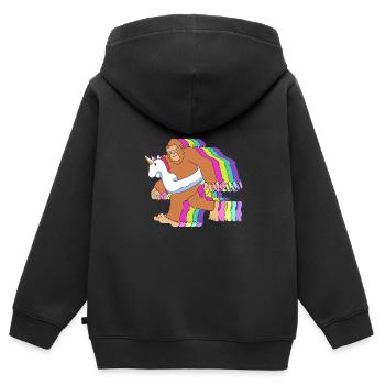 Pool Party - Kinder Premium Organic Zip Hoodie - Schwarz - Hinten - AI Model Kid Male (0cm)
