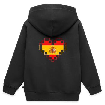 Spain Spanish - Kids Premium Organic Zip-up Hoodie - black - Back - AI Model Kid Male (0cm)