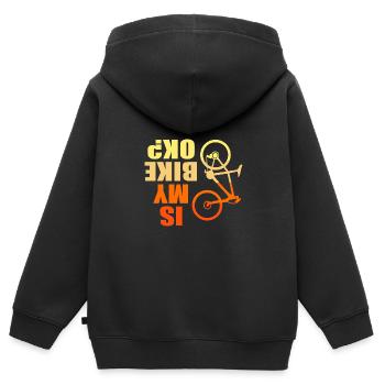 VTT VTT VTT - Sweat Premium à capuche zippé enfant bio - noir - Dos - AI Model Kid Male (0cm)