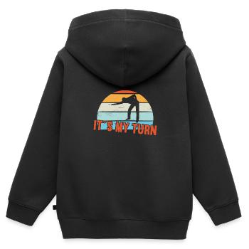 It ́s my Turn / Billiard Snooker - Kids Premium Organic Zip-up Hoodie - black - Back - AI Model Kid Male (0cm)