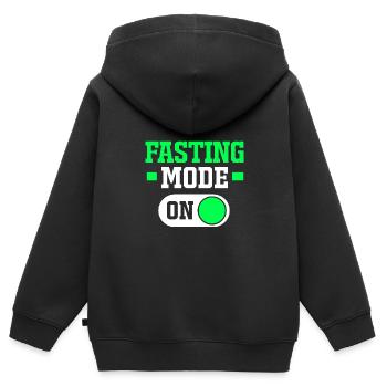 Muslim - Kids Premium Organic Zip-up Hoodie - black - Back - AI Model Kid Male (0cm)
