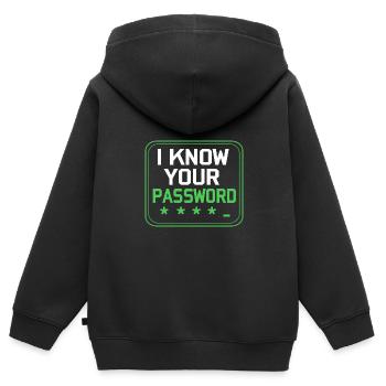 Cybersecurity Cyber Programmer Hacker - Kids Premium Organic Zip-up Hoodie - black - Back - AI Model Kid Male (0cm)