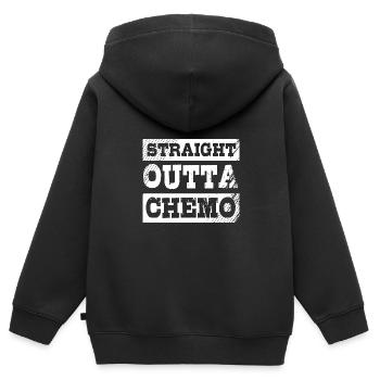 Eierstockkrebs Krebs-Überlebender Krebs - Kinder Premium Organic Zip Hoodie - Schwarz - Hinten - AI Model Kid Male (0cm)