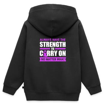 Maladie auto-immune - Sweat Premium à capuche zippé enfant bio - noir - Dos - AI Model Kid Male (0cm)
