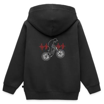 VTT VTT VTT - Sweat Premium à capuche zippé enfant bio - noir - Dos - AI Model Kid Male (0cm)