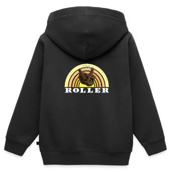 Chanukka jüdische Feiertag Dreidel Juden - Kinder Premium Organic Zip Hoodie - Schwarz - Hinten - AI Model Kid Male (0cm)