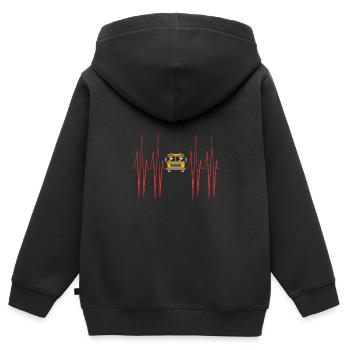 Schulbusfahrer Schulbus - Kinder Premium Organic Zip Hoodie - Schwarz - Hinten - AI Model Kid Male (0cm)