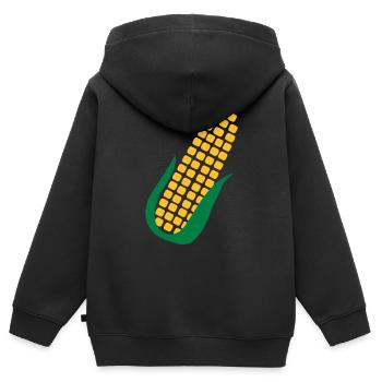 Mais - Kinder Premium Organic Zip Hoodie - Schwarz - Hinten - AI Model Kid Male (0cm)
