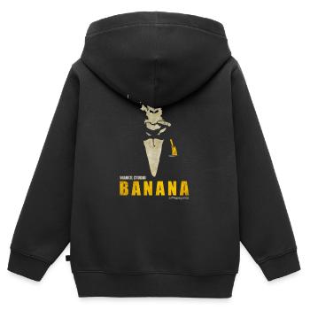 A Propaganda (transparent) - Sweat Premium à capuche zippé enfant bio - noir - Dos - AI Model Kid Male (0cm)