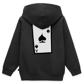 Ass (Pik) - Kinder Premium Organic Zip Hoodie - Schwarz - Hinten - AI Model Kid Male (0cm)