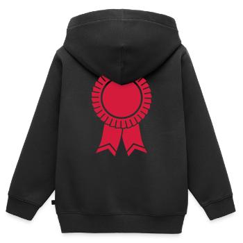 Aller à cheval - Sweat Premium à capuche zippé enfant bio - noir - Dos - AI Model Kid Male (0cm)