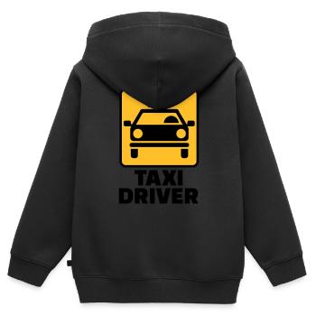 Taxifahrer - Kinder Premium Organic Zip Hoodie - Schwarz - Hinten - AI Model Kid Male (0cm)