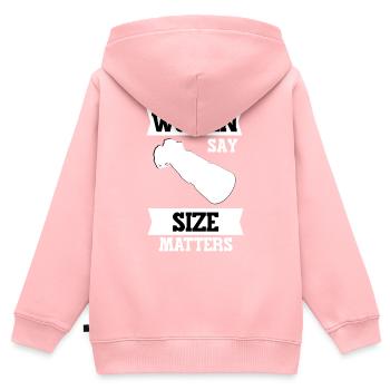 Photographie photographique photographie photo - Sweat Premium à capuche zippé enfant bio - rose - Dos - AI Model Kid Female (0cm)
