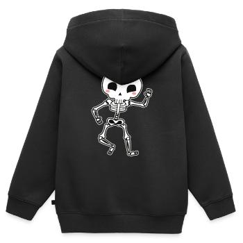 Skeleton - Kids Premium Organic Zip-up Hoodie - black - Back - AI Model Kid Male (0cm)