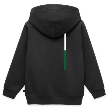 Styrie Style Bandes - Sweat Premium à capuche zippé enfant bio - noir - Dos - AI Model Kid Male (0cm)
