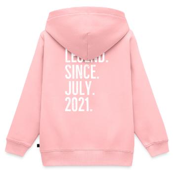 Legende seit Juli 2021 - Kinder Premium Organic Zip Hoodie - Rosa - Hinten - AI Model Kid Female (0cm)