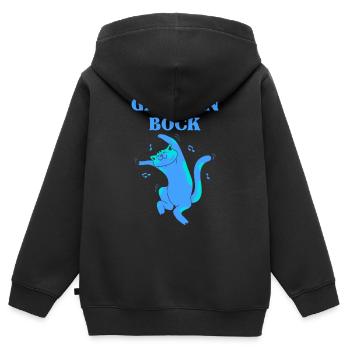 Gar Kein Bock Katzen - Kinder Premium Organic Zip Hoodie - Schwarz - Hinten - AI Model Kid Male (0cm)