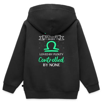 Geburtstag Tierkreiszeichen Aberglaube Stern - Kinder Premium Organic Zip Hoodie - Schwarz - Hinten - AI Model Kid Male (0cm)