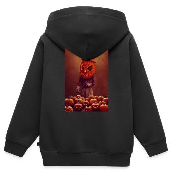 Halloween Creepy Skull - Kids Premium Organic Zip-up Hoodie - black - Back - AI Model Kid Male (0cm)