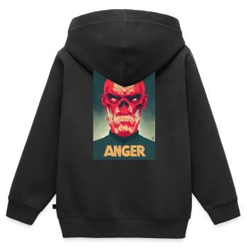 Halloween Creepy Skull - Kids Premium Organic Zip-up Hoodie - black - Back - AI Model Kid Male (0cm)
